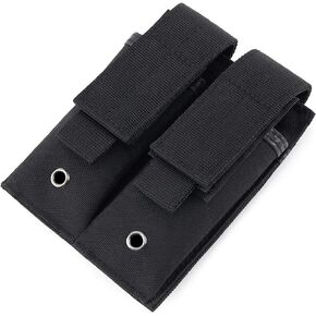 Molle Double Pistol Mag Pouch Tactical Pistol Magazine Pouch Mag Holder Tool Organizer Holder in Saudi Arabia