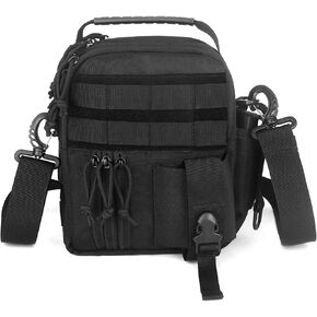 DegeTMVe حقيبة ساعي تكتيكية مخفية للحمل عبر الجسم بكتف واحد وحافظة مزدوجة مع حقيبة يد بحمالة EDC مكونة من 3 أقسام in Kuwait