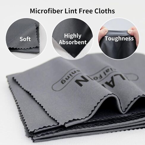 10/6Pack Technology Microfiber Black/Gray Gun Cleaning Cloth-Large Size-Lint Free-Reusable Cleaning pad for All Firearm-Each Pack is Individually Packaged-Gun Cleaning Supplies Store in Saudi Arabia