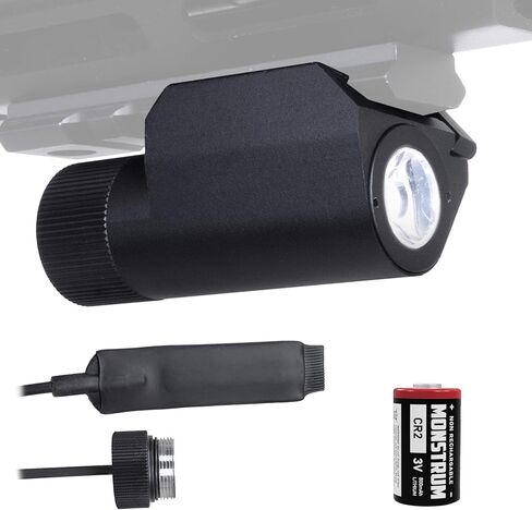 مصباح يدوي Monstrum F150 150 لومن مع مفتاح ضغط عن بعد وحامل سكة Picatinny | للبنادق والبنادق in Kuwait