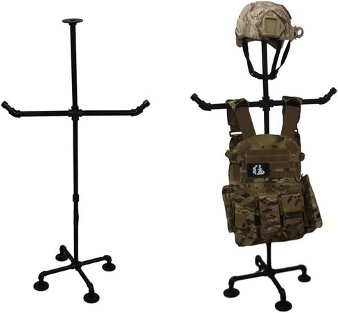 درع الجسم حامل الحديد التكتيكية والعتاد الوقوف العسكرية وإنفاذ القانون والعتاد حامل خوذة سترة حزام رف شاشة in Kuwait