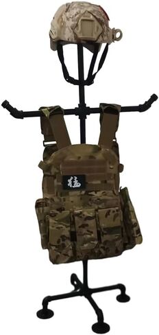 درع الجسم حامل الحديد التكتيكية والعتاد الوقوف العسكرية وإنفاذ القانون والعتاد حامل خوذة سترة حزام رف شاشة in Kuwait