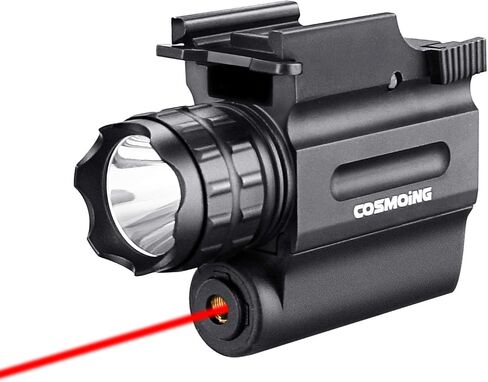 COSMOING Green Laser Light Combo, 800 Lumen USB Rechargeable Gun Flashlight Laser Sight Combo with Strobe Function for Pistol Handgun Rifles with Picatinny Rail Mount in Kuwait
