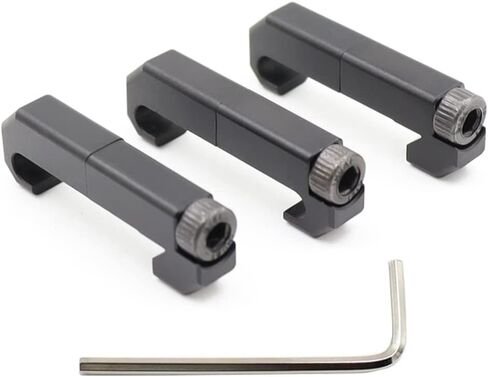 Tactical Light Pressure Switch Picatinny Cable Guides Aluminum 3 Pack, for Flashlight & Laser Tape Switch Cable Clips (Black) in Saudi Arabia