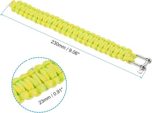 أساور PATIKIL Survival Paracord، حزمة سوار المظلة المضفر مع مشبك بلاستيكي هدايا الحفلات هدايا التخييم في الهواء الطلق للرجال in Kuwait