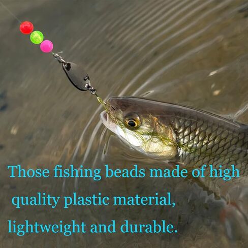 1000PCS 5mm Fishing Beads Accessories Set Mix 10 Colors Round Fishing Rig Beads Luminous Plastic Fishing Line Beads in Kuwait