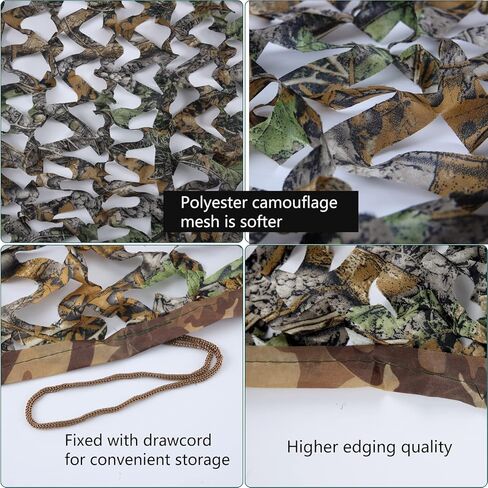 PELLOR Camo Netting, Camouflage Net, Military Party Decorations, Camo Tarp with Wrapped Drawcord, Sunshade, Lightweight Hunting Blinds Netting, Great for Shooting, Car Cover, Decoration, Photograph in Kuwait