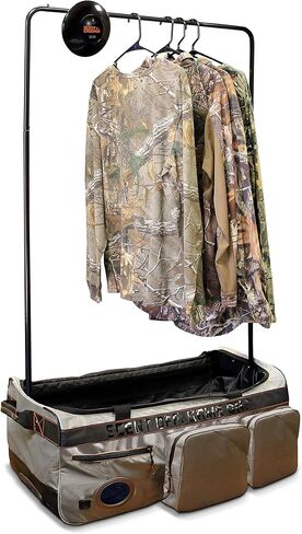 Scent Crusher Halo Series Covert Closet - Roller Bag Converts to Portable Closet, Includes The Halo Battery-Operated Generator to Remove Odors on Hunting Gear and Equipment in Kuwait