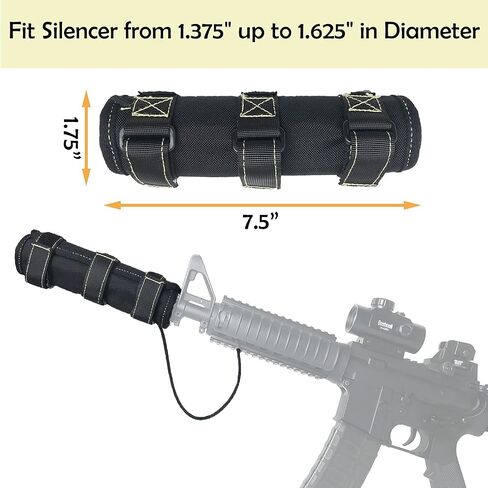 Suppressor Cover Heat Resistant Suppressors Pouch Burn Proof Rifle Silencer Covers Wrap 9 Inch in Saudi Arabia