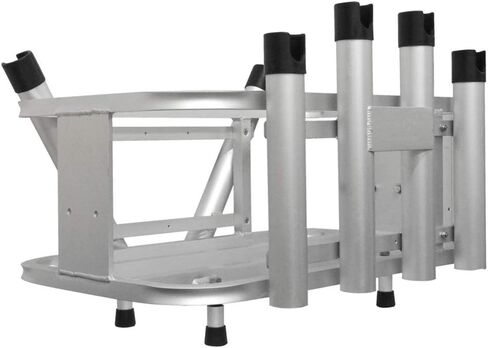 Extreme Max 3005.4257 Aluminum Jet Ski PWC Fishing Rod Rack and Cooler Combo - Compatible with RotoPax Fuel Can Mounts in Saudi Arabia