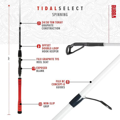 BUBBA TS761HF-S Tidal Select Spinning Rod in Saudi Arabia
