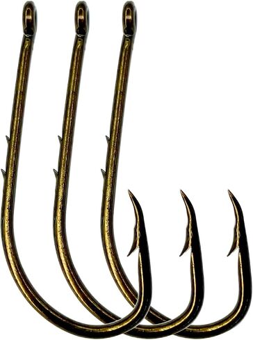 Cheerouters 100 Piece 5 Sizes 1/0-5/0 Offset Bait Holder Fishing Hooks Barbed Shank Beak Bait Holder Hook Offset with 2 Baitholder Barbs Jig Fish Hooks Red in Saudi Arabia