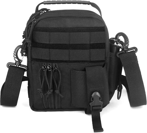 DegeTMVe حقيبة ساعي تكتيكية مخفية للحمل عبر الجسم بكتف واحد وحافظة مزدوجة مع حقيبة يد بحمالة EDC مكونة من 3 أقسام in Kuwait