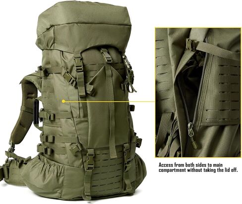 MT ILBE Large Military Rucksack with Frame, 74L Main Pack, 25L Assault Pack in Saudi Arabia