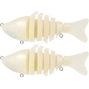 BESPORTBLE 2pcs Unpainted Fishing Lures Bionic Swimming Lures Jointed Body Artificial Bait DIY Fishing Tackle Crankbait for All Kinds of Fish in Saudi Arabia