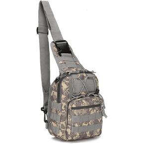 Tactical Military Sling Backpack Shoulder Bag Molle Outdoor Daypack Backpack with Adjustable Strap - ACU Digital