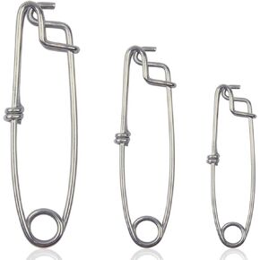 JSHANMEI Longline Fishing Snap Clips 6PCS Stainless Steel Strong Long Line Clips Branch Hanger Floatline Tuna Clips Fishing Tackle Connector 4in 5in 6in