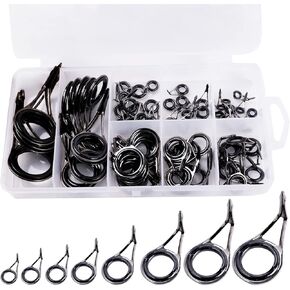 Zsrivk Rod Repair Kit Rod Tip Repair Kit Ceramics Tips Stainless Steel Rod Guides Fishing Rod Repair Replacement Kit 8 Size 85PCS/75PCS/30PCS in Kuwait
