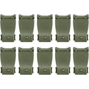 FRTKK Tactical D-Ring Locking Gear Clip Hydration Tube Clip Web Joint Buckle 360° Rotation D-Ring Clip for 1'' Webbing Strap