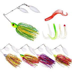 مجموعة طعوم صيد السمك سبينيربيتس بوزبيت متعددة الألوان باس سمك السلمون المرقط معدن سبينر طعوم السباحة الرقص المياه العذبة صيد الأسماك في المياه المالحة 5 قطعة in Kuwait