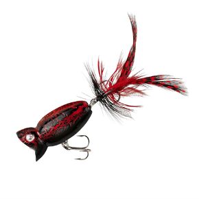 Arbogast Hula Popper 2.0 Topwater Fishing Lure with Feathered Treble Hook and Crackle Pattern Body in Kuwait