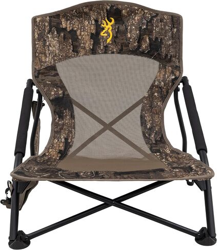 Browning Strutter Camo Turkey Hunting Chair with Foldable Low Profile Compact Design, Durable Steel Frame, and Padded Shoulder Carry Strap and Carry Bag in Kuwait