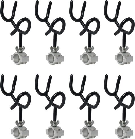 NovelBee 8pcs of 25 Degree Sure Grip Steel Fishing Rod Holder for Rails 1-1/6" to 1-1/4",Wire Form Rod Holder for Boat Rod Racks in Saudi Arabia