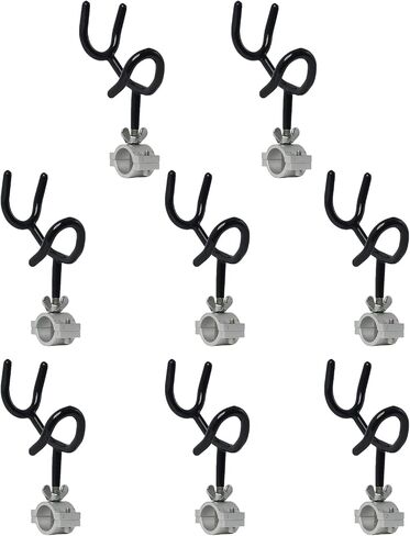 NovelBee 8pcs of 25 Degree Sure Grip Steel Fishing Rod Holder for Rails 1-1/6" to 1-1/4",Wire Form Rod Holder for Boat Rod Racks in Saudi Arabia