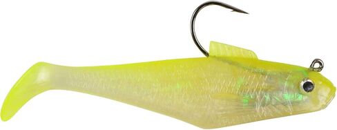 Berkley PowerBait Pre-Rigged Swim Shad , Shiner Chartreuse, 3" (5 Count) in Saudi Arabia
