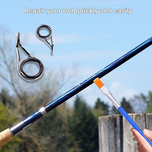 Zsrivk Rod Repair Kit Rod Tip Repair Kit Ceramics Tips Stainless Steel Rod Guides Fishing Rod Repair Replacement Kit 8 Size 85PCS/75PCS/30PCS in Kuwait