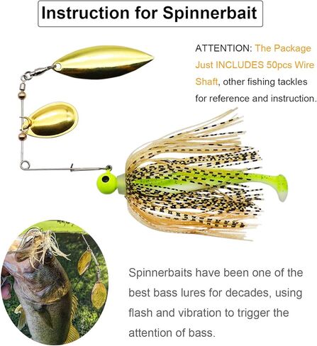 Dovesun Fishing Spinner Baits Making Kit Fishing Lure Making Kit Fishing Spinner Shaft Wire Spinner Clevis in Kuwait