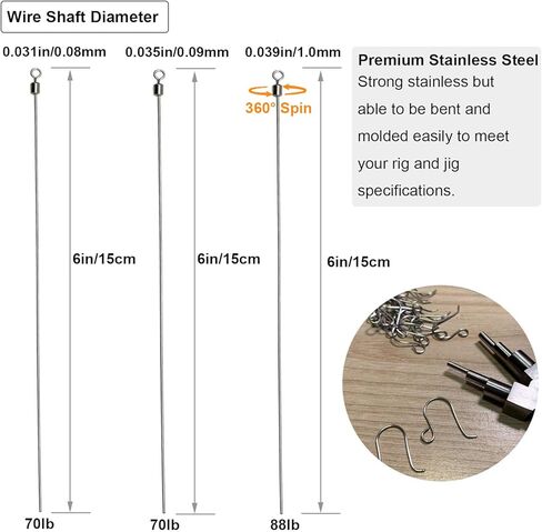 Dovesun Fishing Spinner Baits Making Kit Fishing Lure Making Kit Fishing Spinner Shaft Wire Spinner Clevis in Kuwait