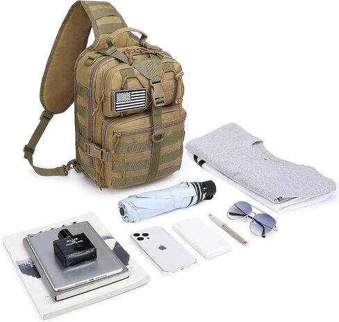 حقيبة ظهر تكتيكية بحمالة من ATBP حقيبة كتف عسكرية للرجال حقيبة كروس EDC Molle 15L in Kuwait