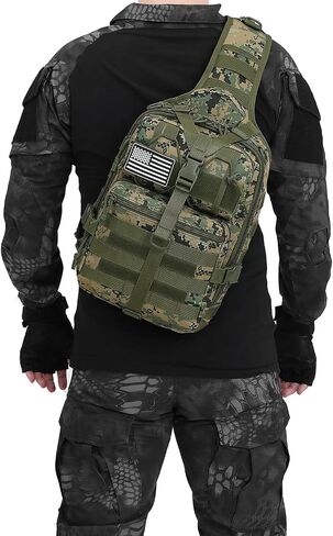 حقيبة ظهر تكتيكية بحمالة من ATBP حقيبة كتف عسكرية للرجال حقيبة كروس EDC Molle 15L in Kuwait