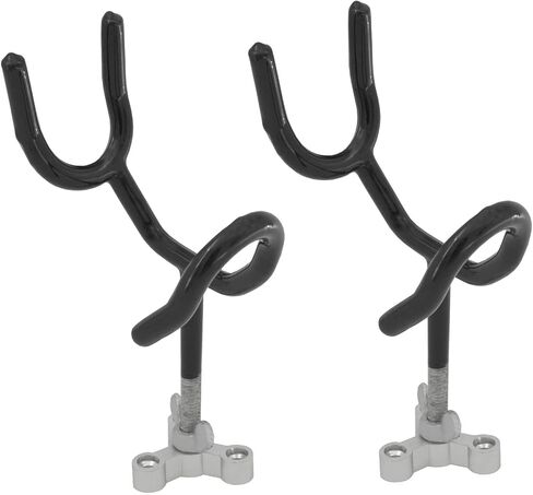 JT-HLM 2PCS قارب قصبة صيد خشبية أصحاب الصلب بالتأكيد قبضة 20 درجة زاوية قضيب حامل مع قاعدة التركيب in Saudi Arabia