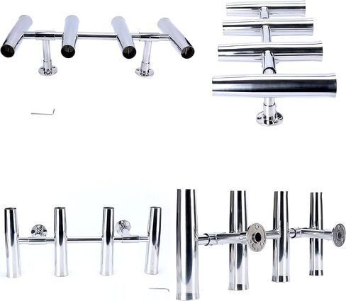 4 Tube Adjustable Stainless Rocket Launcher Rod Holders , Can Be Rotated 360 Deg in Saudi Arabia