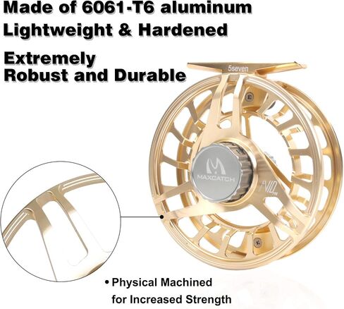Maxcatch AVID PRO Fly Fishing Reel with CNC-machined Aluminum Body Super Large Arbor Design-3/5, 5/7, 7/9, 9/11 Weights in Kuwait