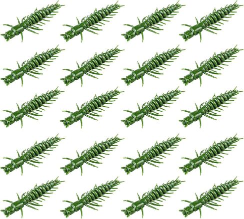 Eupheng 75 Pcs Hellgrammite Fishing Lures 2"&3", Super Realistic Soft Plastic Worms for Ned Jig Drop Shot Rig, Lifelike Bass Baits in Saudi Arabia