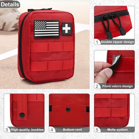 POWNEW MOLLE Pouch التكتيكية EMT الطبية الإسعافات الأولية IFAK الحقيبة للأنشطة الخارجية اللوازم الطبية (حقيبة فقط) in Kuwait