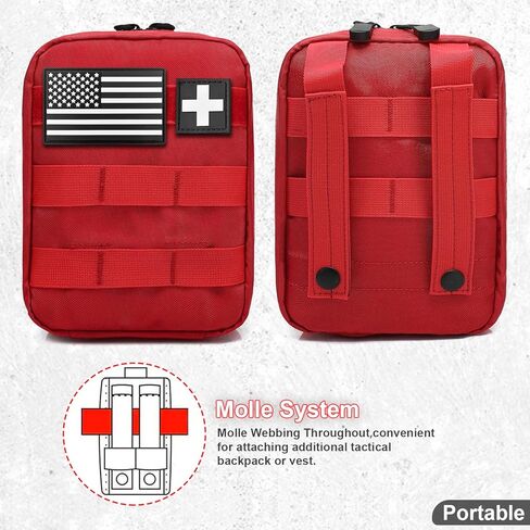 POWNEW MOLLE Pouch التكتيكية EMT الطبية الإسعافات الأولية IFAK الحقيبة للأنشطة الخارجية اللوازم الطبية (حقيبة فقط) in Kuwait