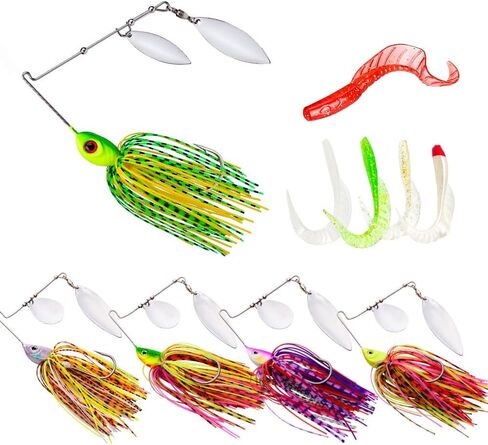 مجموعة طعوم صيد السمك سبينيربيتس بوزبيت متعددة الألوان باس سمك السلمون المرقط معدن سبينر طعوم السباحة الرقص المياه العذبة صيد الأسماك في المياه المالحة 5 قطعة in Kuwait