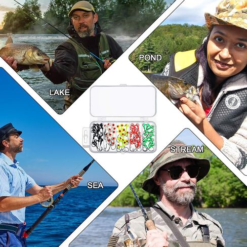 60 Pieces Jig Heads for Fishing Crappie Jig Heads Lures Double Eye Ball Heads Durable Fishing Hooks for Bass Trout Suitable for Freshwater and Saltwater in Saudi Arabia