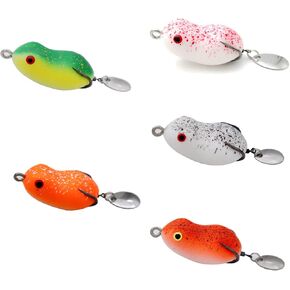 LOWIFAR Topwater Fishing Lure Bass Fishing Frog Fishing Hollow Body Frog Bass Pike Snakehead Lure Bait