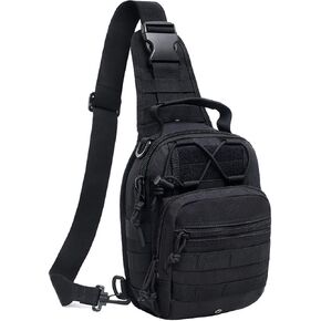 NuCamper Tactical Sling Bag Pack Military Rover Shoulder Backpack Molle Assault Range Bags Men's Chest Pack for Hiking,Travel