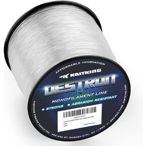 KastKing Destron Monofilament Fishing Line, ¼ LB Filler spools, High Abrasion Resistance, Lower Light Refraction, Lower Memory Extruded Nylon Monofilament Line, for Fresh and Salt Water