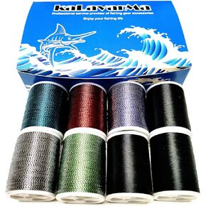 Kalavarma Metal Thread for Fishing Rod Wrapping Thread Rod Building Repair Thread-8pcs-1