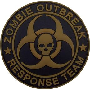 Zombie Outbreak Response Team Patch Embroidered Applique Hook&Loop Patch Tactical Patch(Black+Red) in Kuwait