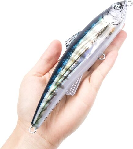 Ecooda Hornet صيد الأسماك في المياه المالحة 2.9oz 7in Topwater Popper الطعم الصلب العائم قلم رصاص إغراء للكنعد/التونة/الماكريل/مارلين/ماهي ماهي في الخارج التصيد على الشاطئ Crankbait العائمة in Kuwait