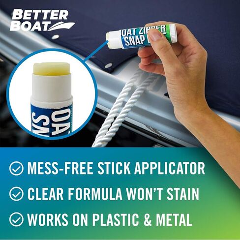 Zipper Wax & Zip Lube Marine Grade Zipper Lubricant Stick Zipper Lubricate with Ease Boat, Canvas, Bimini Snap, Metal Zippers, Jackets, Coolers, Vinyl Panels, Wetsuit & Drysuit No Oil & Graphite Mess in Saudi Arabia
