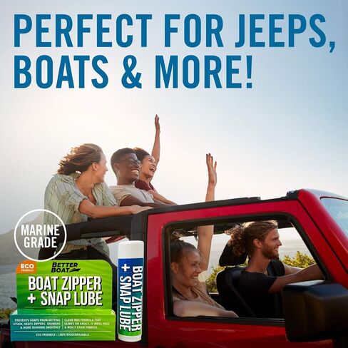 Zipper Wax & Zip Lube Marine Grade Zipper Lubricant Stick Zipper Lubricate with Ease Boat, Canvas, Bimini Snap, Metal Zippers, Jackets, Coolers, Vinyl Panels, Wetsuit & Drysuit No Oil & Graphite Mess in Saudi Arabia